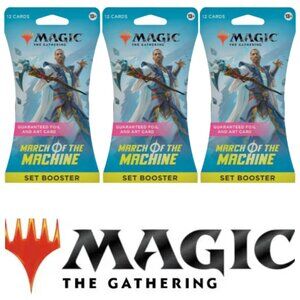MTG Magic The Gathering March of the Machine Set Booster 3 Packs New Unopened